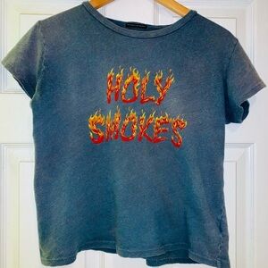 MOTHER Holy Smokes Graphic Tee - Gray